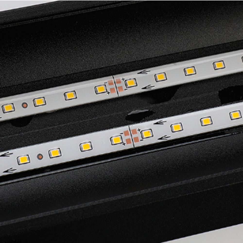Edge Moderne Tri-Rrism LED Buitenlamp Zwart Metaal/Acryl Tuin