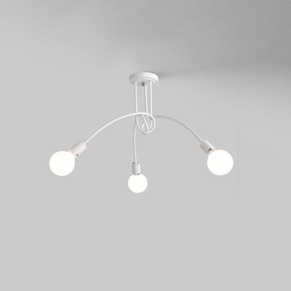 Valentina Moderne Lineaire Curve Plafondlampen Goud Zwart Woonkamer Slaapkamer