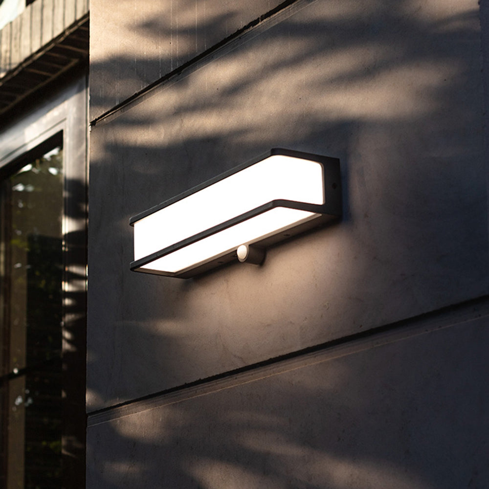 Orr Modern LED Wandlamp Witte Zwart Sensor Solar Metaal Buiten