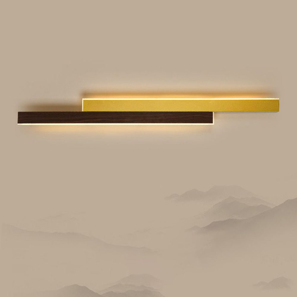 Ozawa Design Kleine LED Wandlamp Hout Bruin Metaal Woonkamer