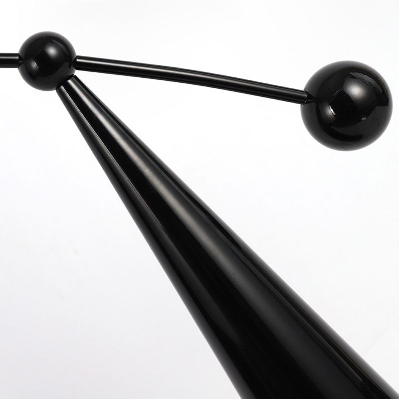Valentina Moderne Glazen Bollen LED Vloerlampen Zwart Metaal Glas Woonkamer