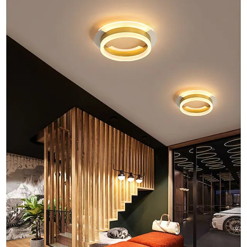 Amos Ronde LED Plafondlampen Wit Metaal Acryl Slaapkamer Woonkamer