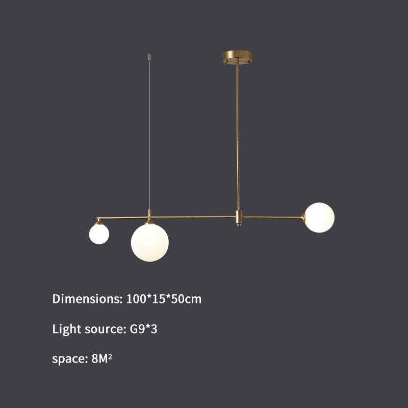Valentina Moderne Bubble Hanglampen Goud Koper Glas Slaapkamer