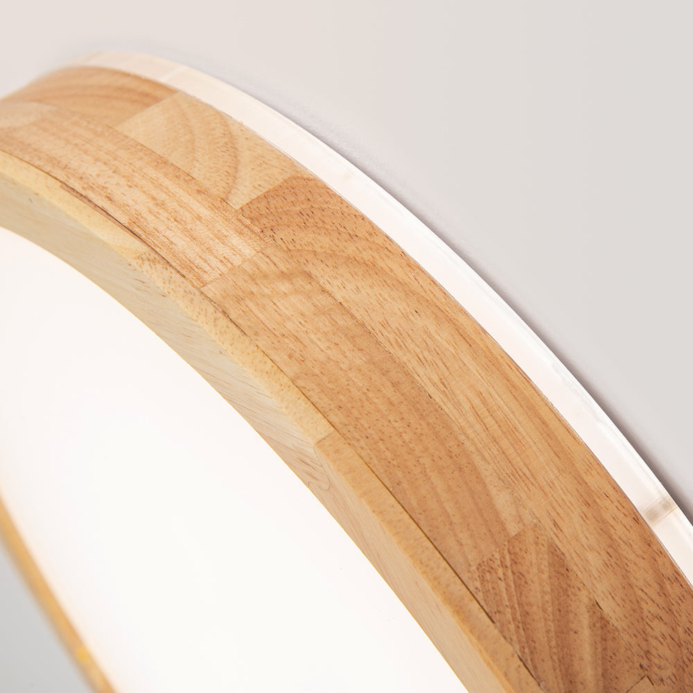 Ozawa Design Ronde LED Plafondlamp Hout Glas Woonkamer Slaapkamer
