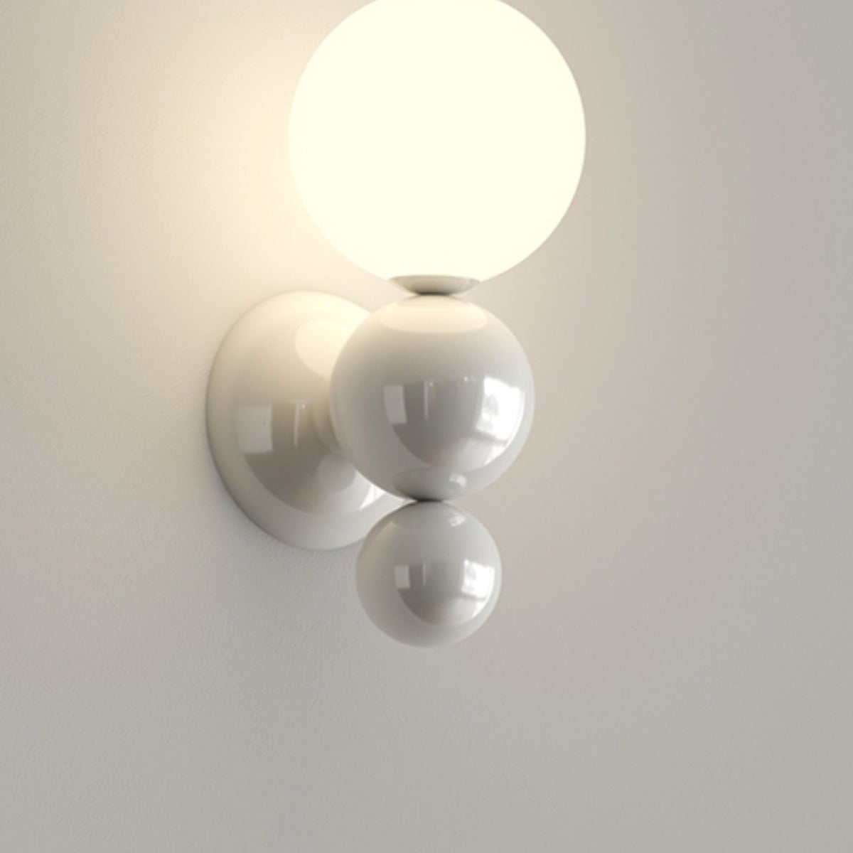 Valentina Modern Kleine LED Wandlampen Wit Metal Glas Slaapkamer