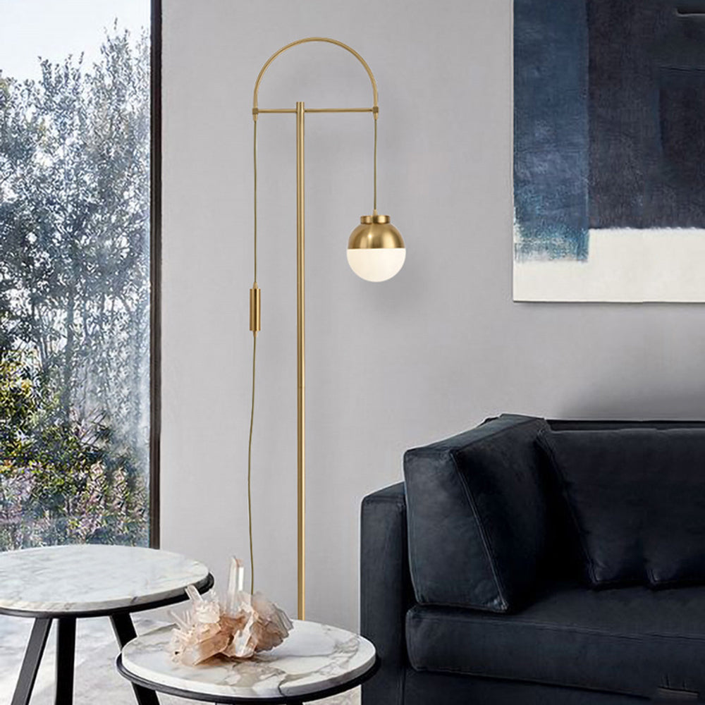 Valentina Moderne Gebogen Vloerlamp Goud Metaal Woonkamer Slaapkamer