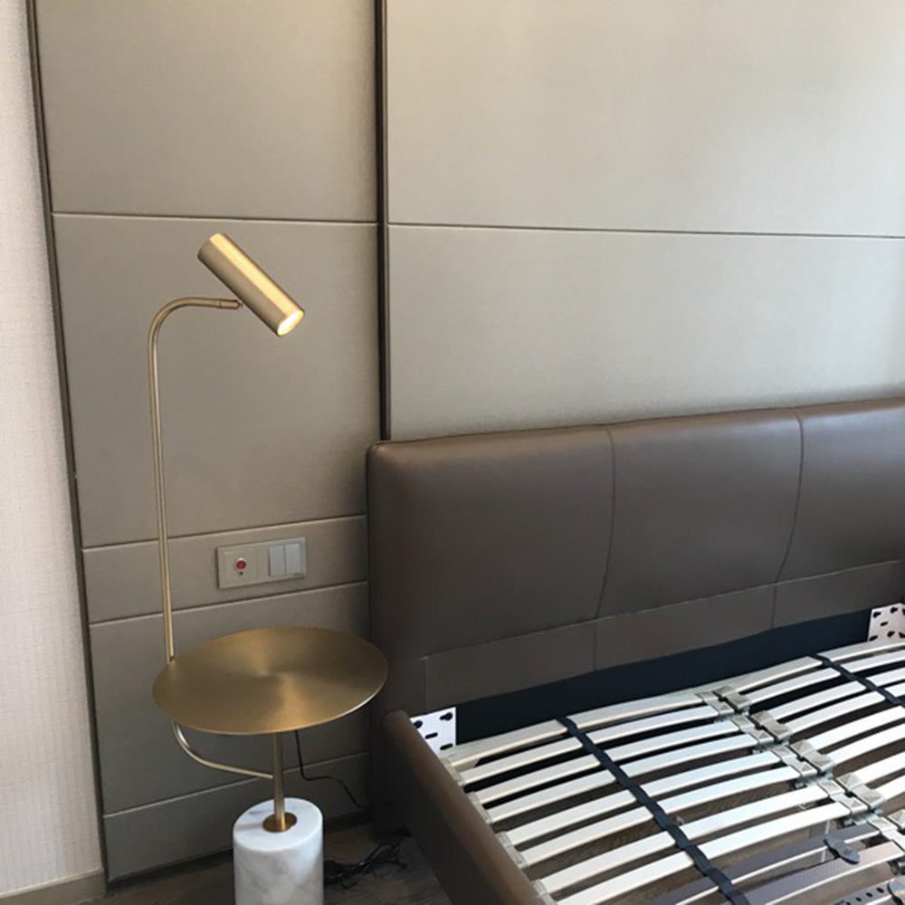 Salgado Minimalistische Nachtkastje Vloerlamp Zwart Goud Metaal Woonkamer