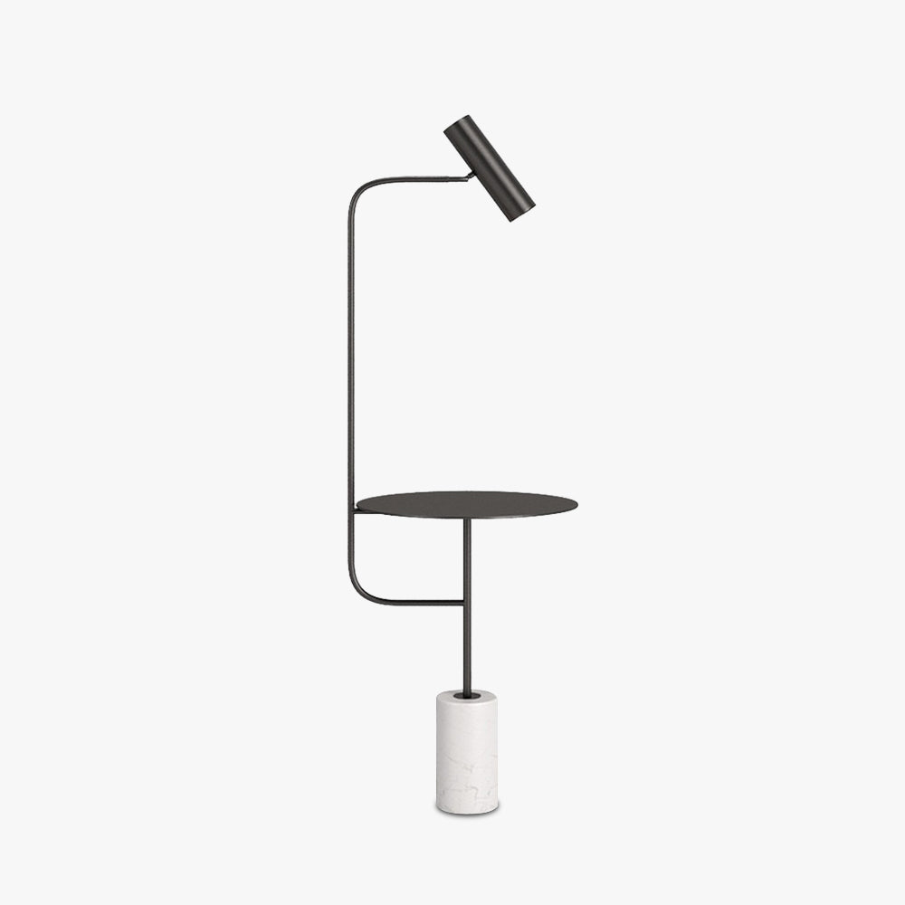 Salgado Minimalistische Nachtkastje Vloerlamp Zwart Goud Metaal Woonkamer