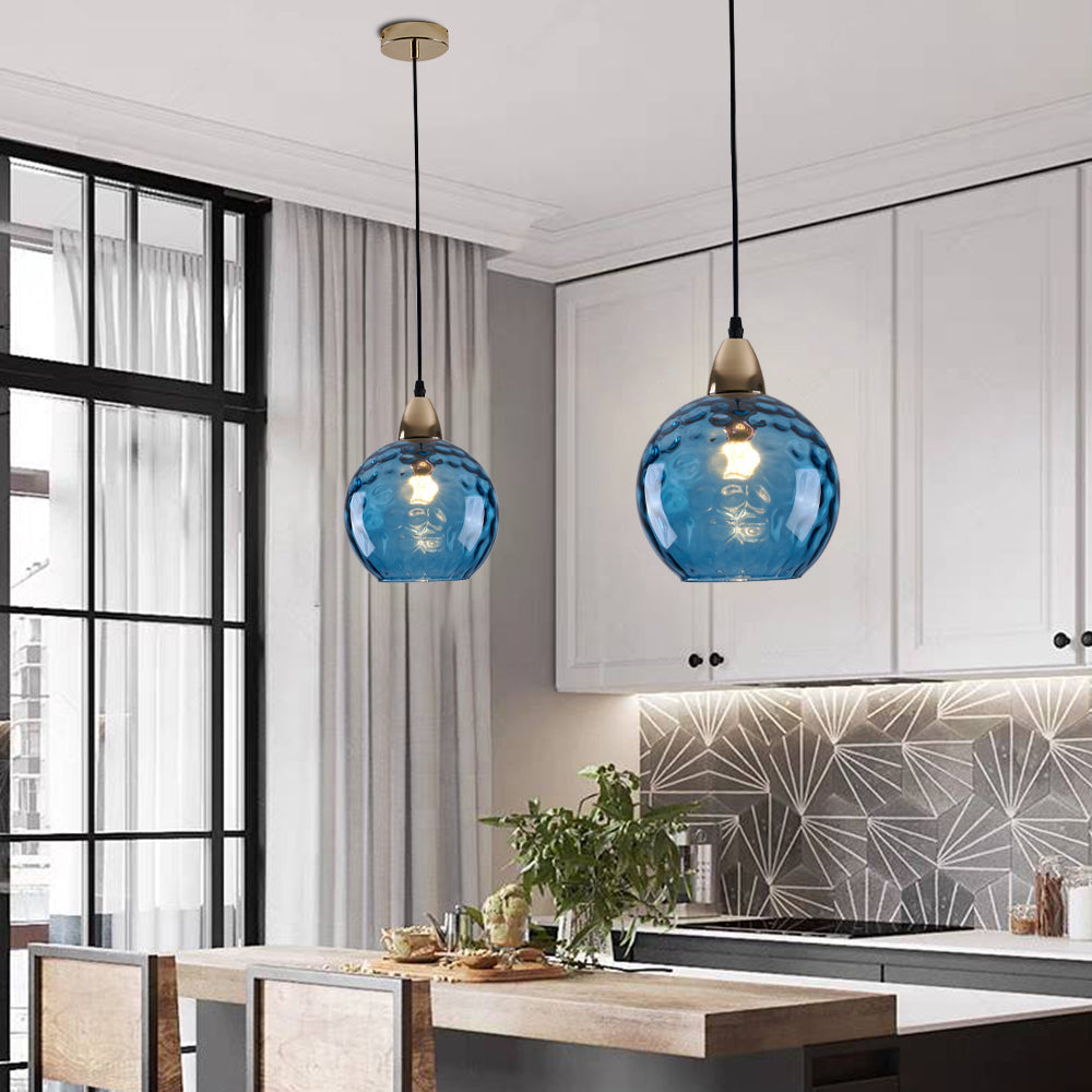 Hailie Design Grote Ronde LED Hanglampen Metaal Glas Eetkamer