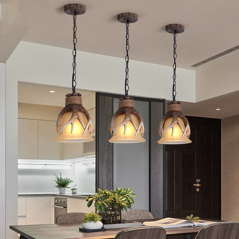 Silva LED Hanglampen Bruin Glas Bar/Eetkamer/Woonkamer