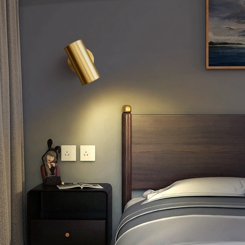 Freja Moderne Cilindrisch LED Wandlamp Gouden/Zwart Metaal/Acryl Slaap/Woon/Eetkamer