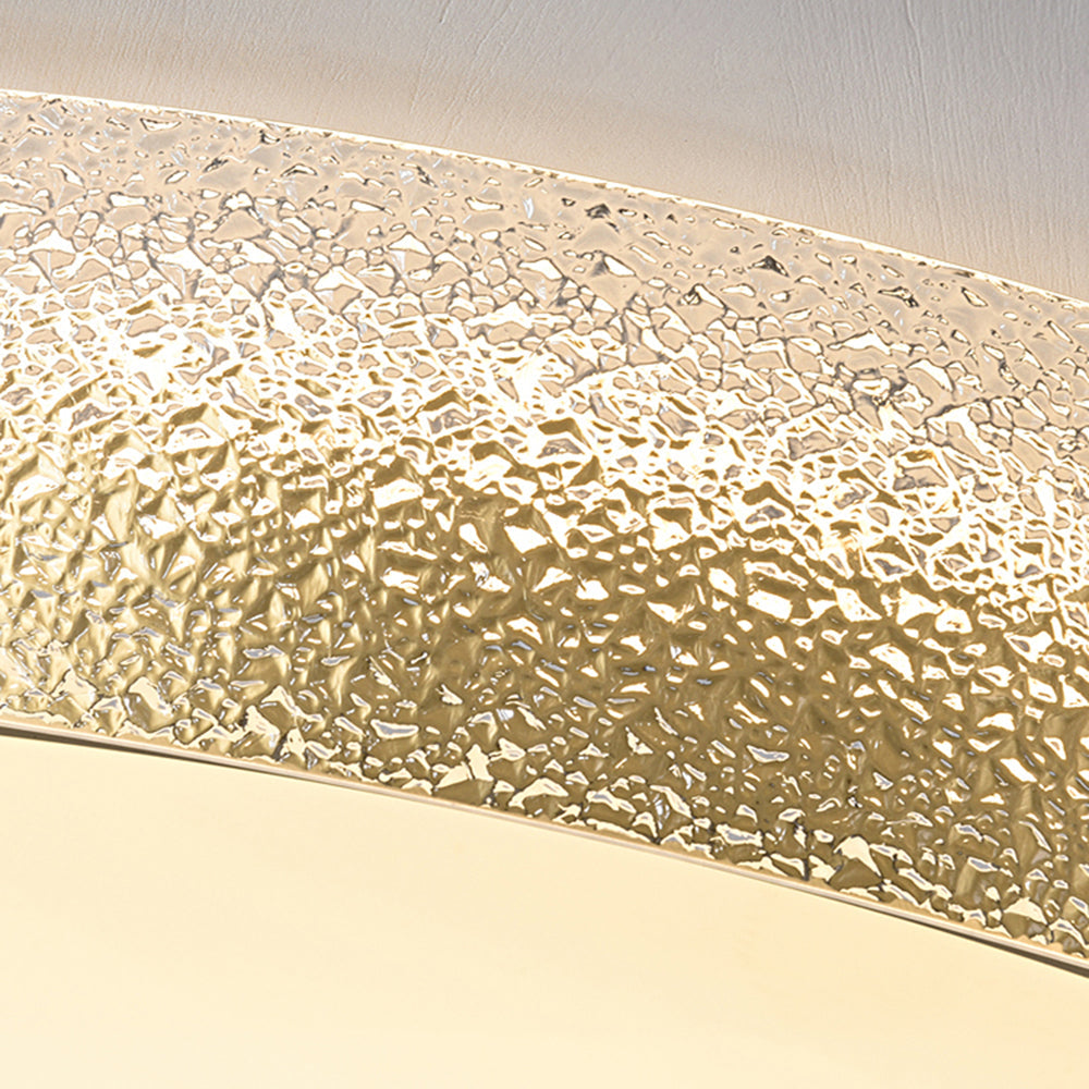Quinn Moderne Ronde LED Plafondlamp Metaal/Glas Goud/Transparant Slaapkamer