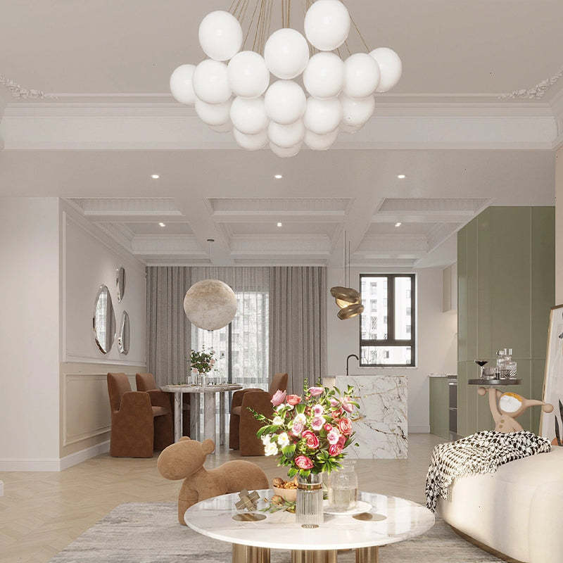 Valentina Design Bol LED Hanglamp Metaal/Glas Zwart/Goud Slaap/Eet/Woonkamer