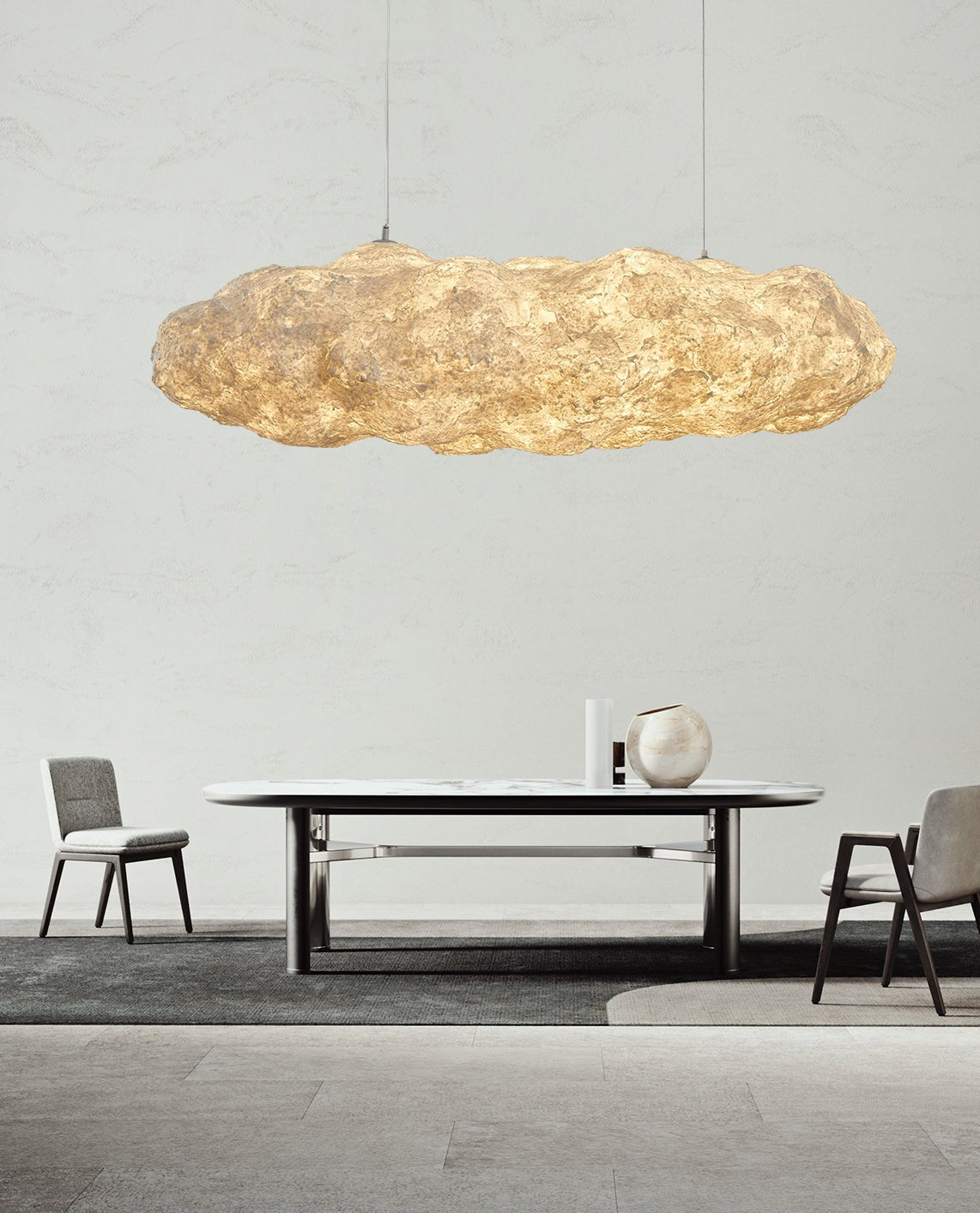 Elliros Textured Paper Pulp hanglamp