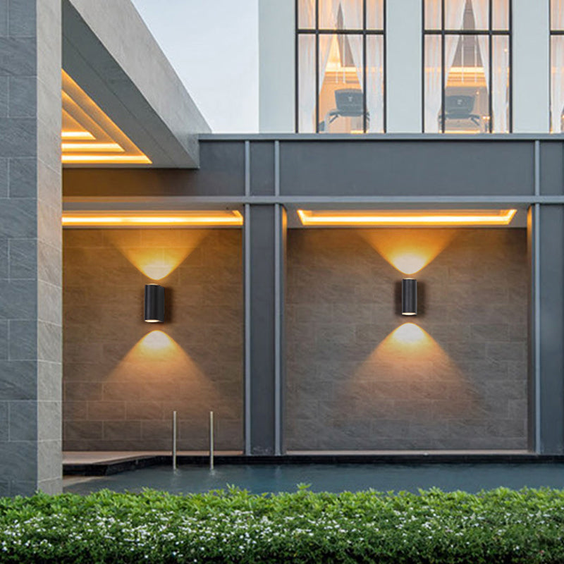 Orr Minimalistisch Kleine LED Wandlamp Zwart Glas Metaal Glas Hal Tuin
