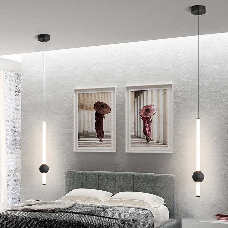 Edge Minimalistisch LED Hanglampen Zwart Wit Metaal Glas Eetkamer