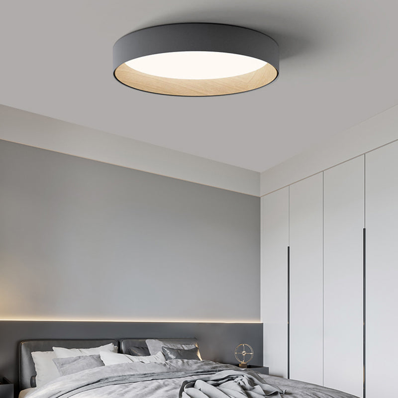 Quinn Ronde LED Plafondlampen Zwart Wit Acryl Metaal Eetkamer Slaapkamer