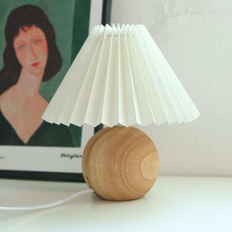 Ozawa Ronde LED Tafellampen Wit Hout Metaal Eetkamer Slaapkamer