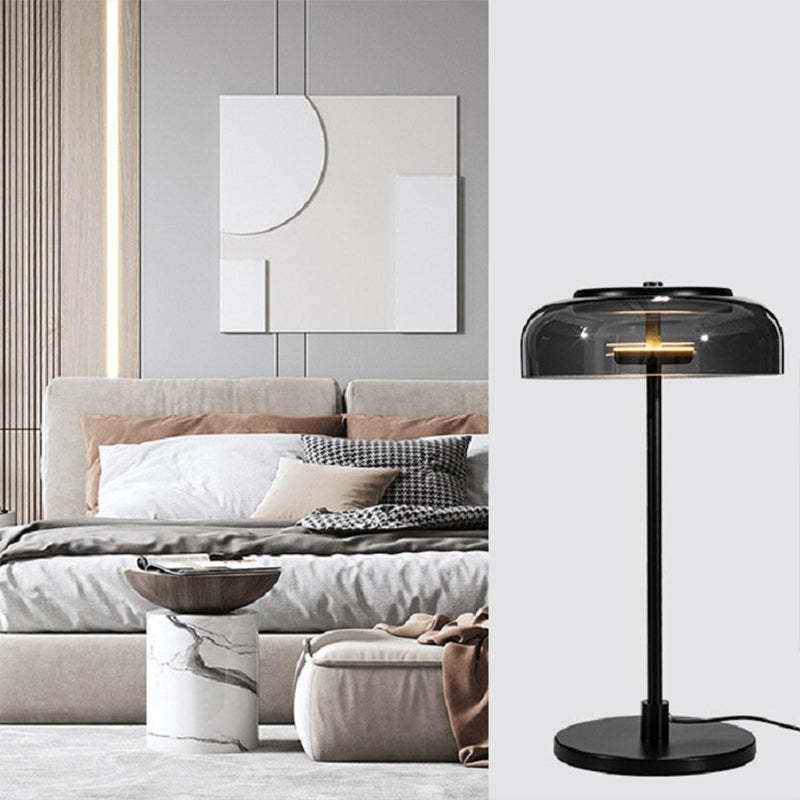Nordic Ronde LED Tafellampen Zwart Glas Metaal Eetkamer Woonkamer