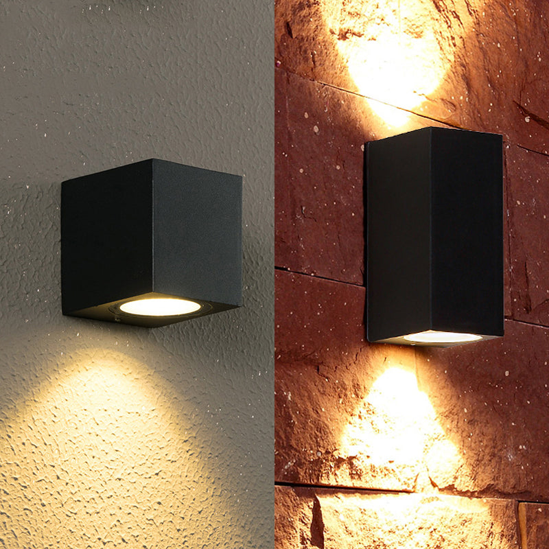 Orr Minimalistisch Kleine LED Wandlamp Zwart Glas Metaal Glas Hal Tuin