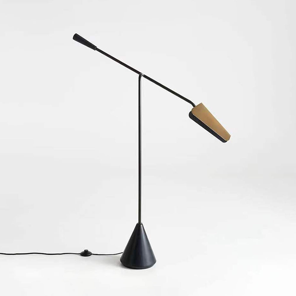Salgado Moderne Minimalistische Driehoekige LED Vloerlamp Zwart Marmer/Metaal