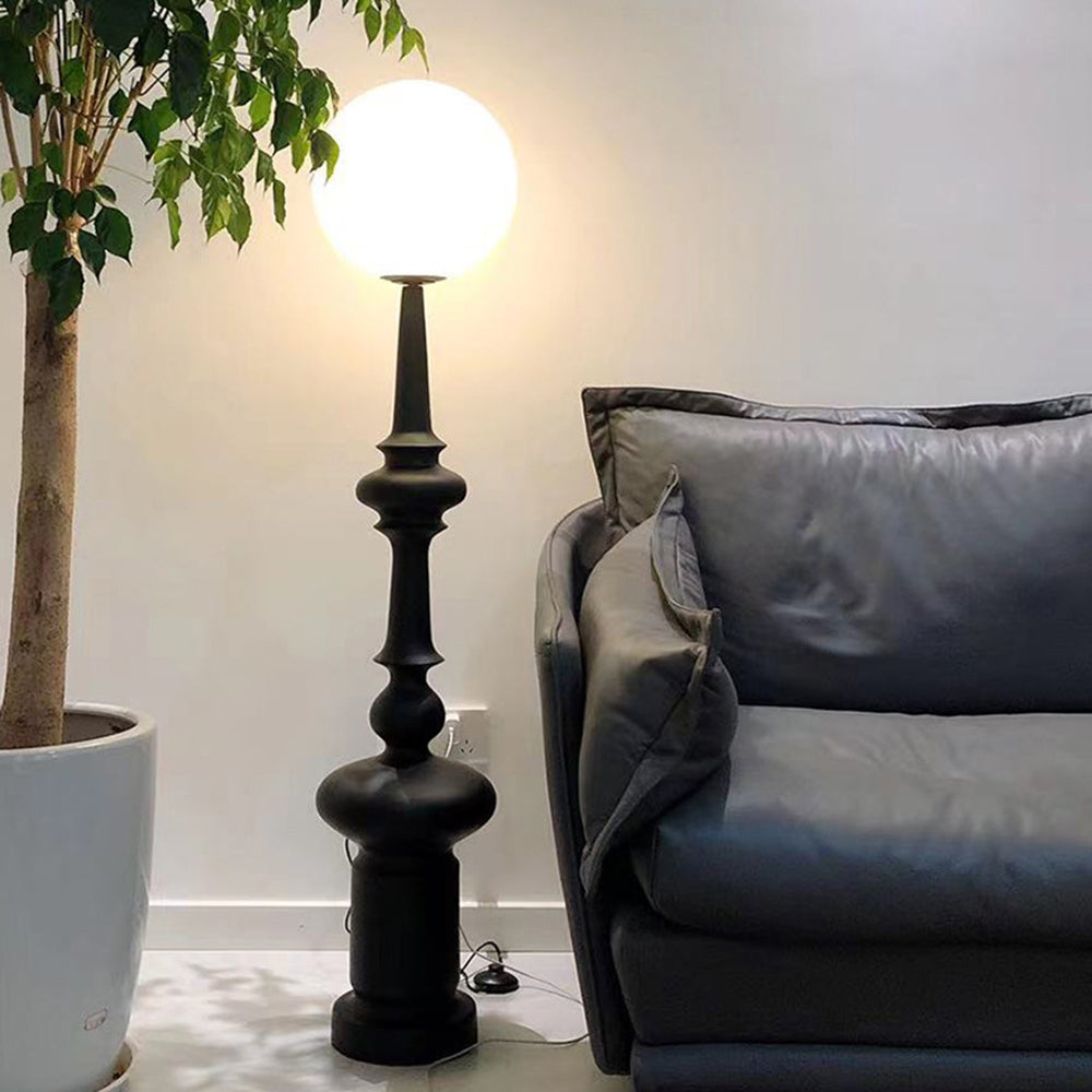 Salgado Rome LED Vloerlamp Zwart Metaal Glas Slaapkamer Eetkamer