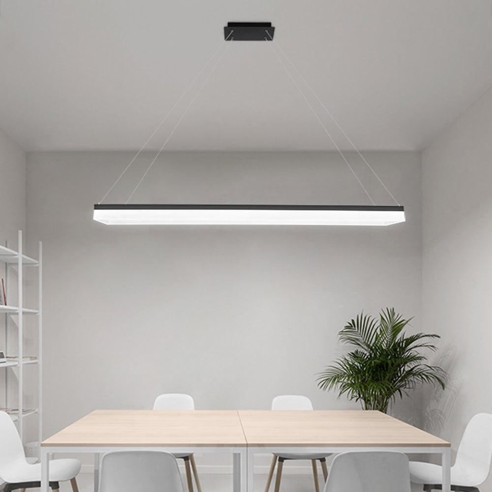Bouvet Rechthoekig Moderne LED Hanglampen Wit Zwart Metaal Slaapkamer