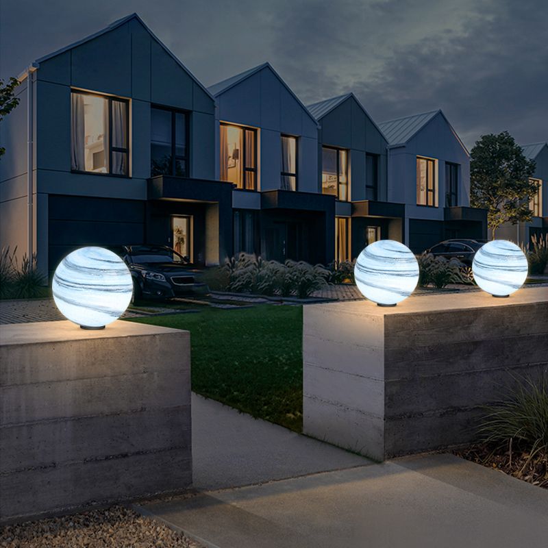 Elif Maanbol LED Zonne Energie Buitenlamp Geel/Blauw, Metaal/Glas, Vierkant