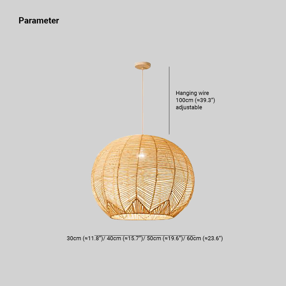 Ritta Vintage Design LED Hanglamp Rotan Metaal Studeerkamer
