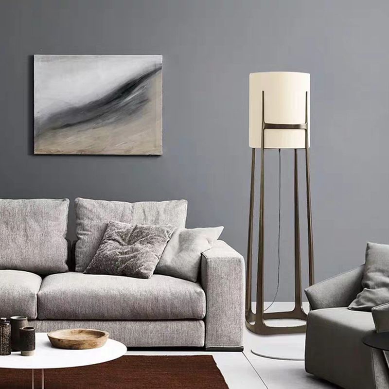 Eryn Moderne Design LED Cilinder Vloerlamp Metalen Stoffen Eetkamer/Woonkamer/Kelder/Hal