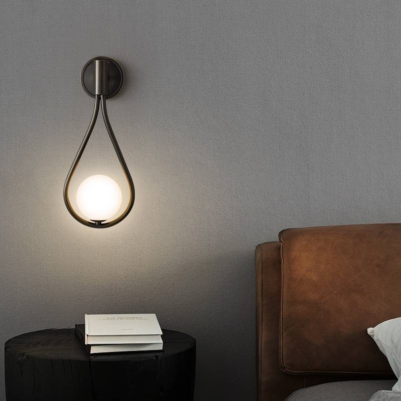 Valentina Nordic Creative Minimalistische Waterdruppel Glazen Wandlamp Metaal/Glas Goud Eet/Slaap/Woonkamer