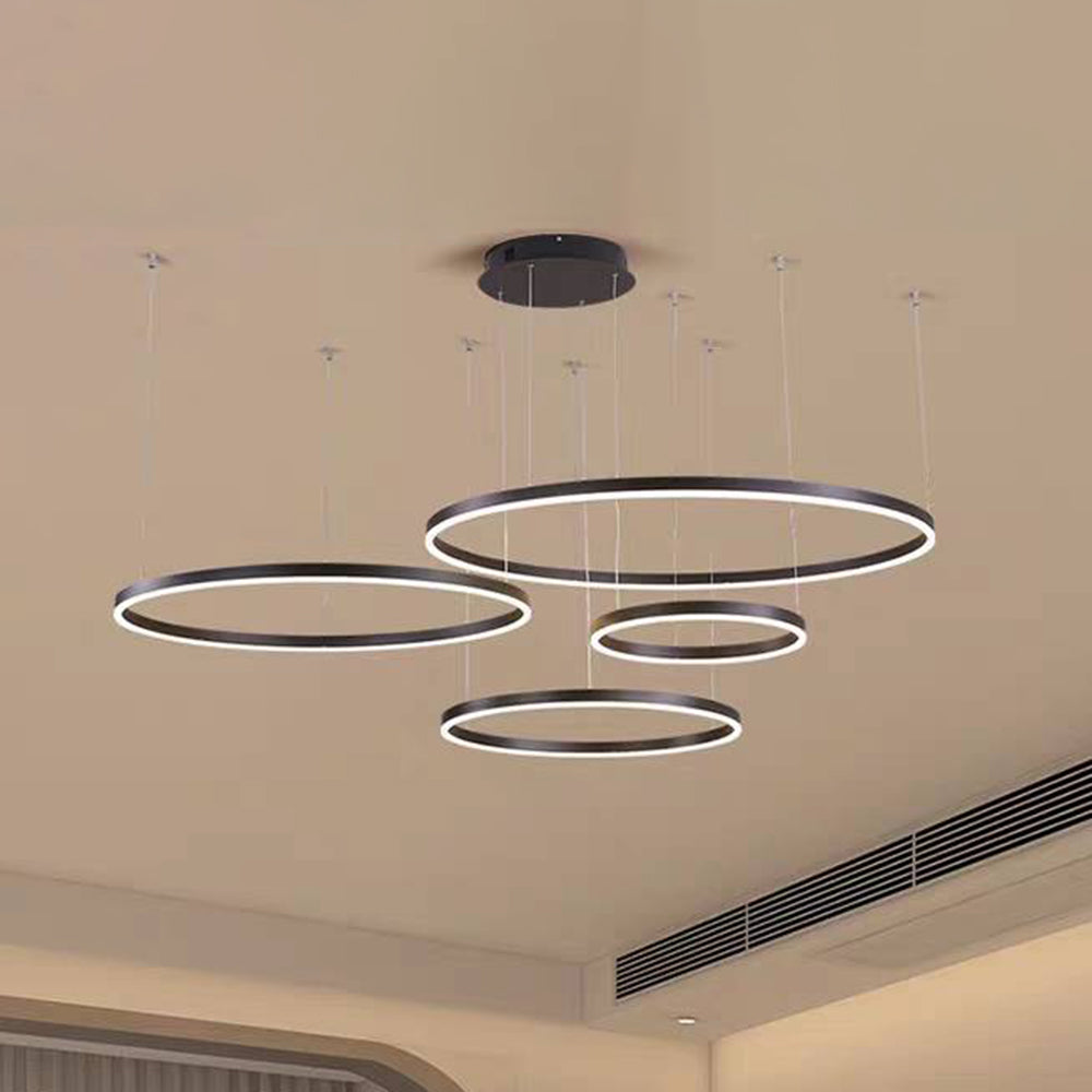 Arisha Moderne Grote Hanglampen Wit Metaal Slaapkamer Woonkamer Tir-Cirkel