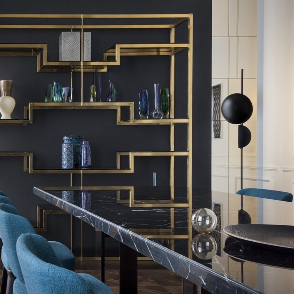 Salgado Ronde Design LED Vloerlamp Zwart Goud Metaal Slaapkamer