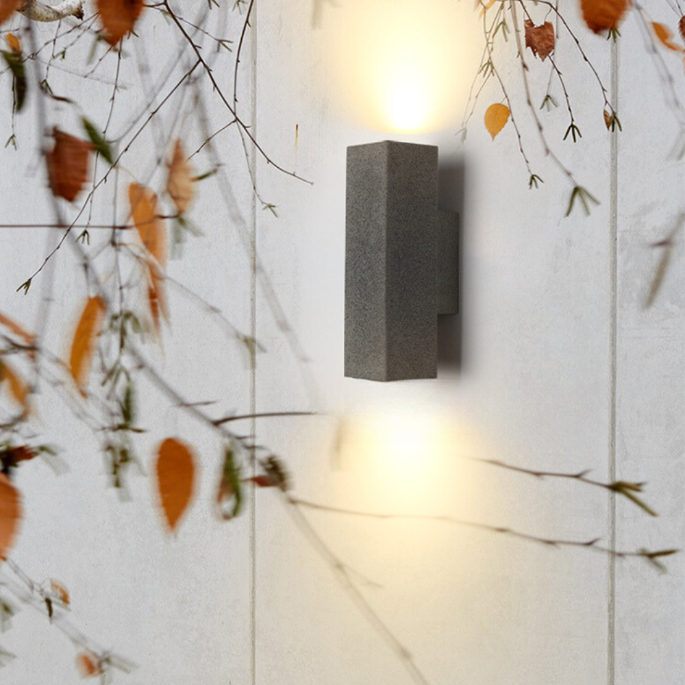 Orr Moderne Vierkant Buiten Wandlampen Wit Cement Tuin/Slaapkamer