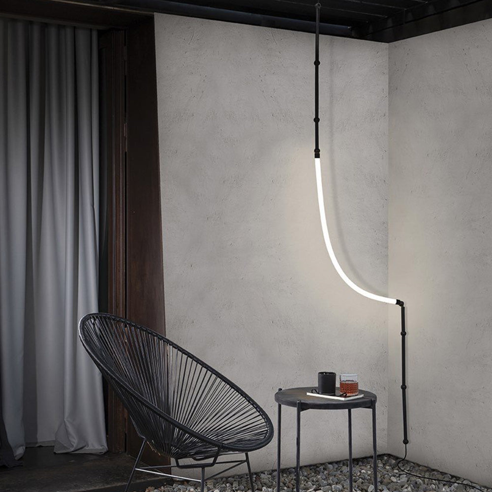 Edge Industriele LED Hanglamp Zwart Wit Metaal Silicone Slaapkamer