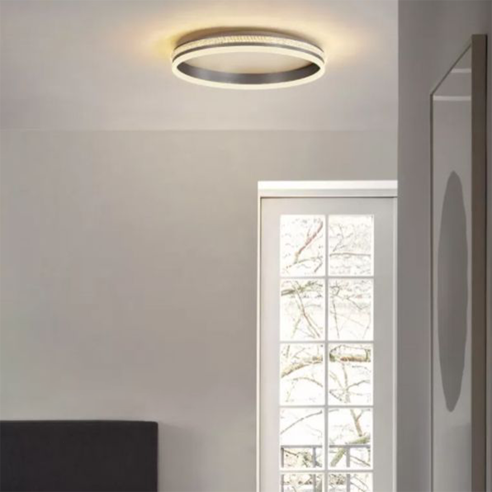 Quinn Modern Round Plafondlamp Sliver Metaal Slaapkamer Woonkamer Eetkamer