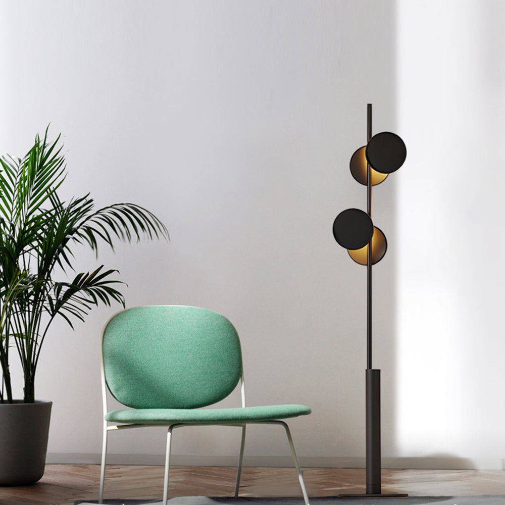Salgado Vintage LED Vloerlamp Zwart Metaal Eetkamer Studeerkamer