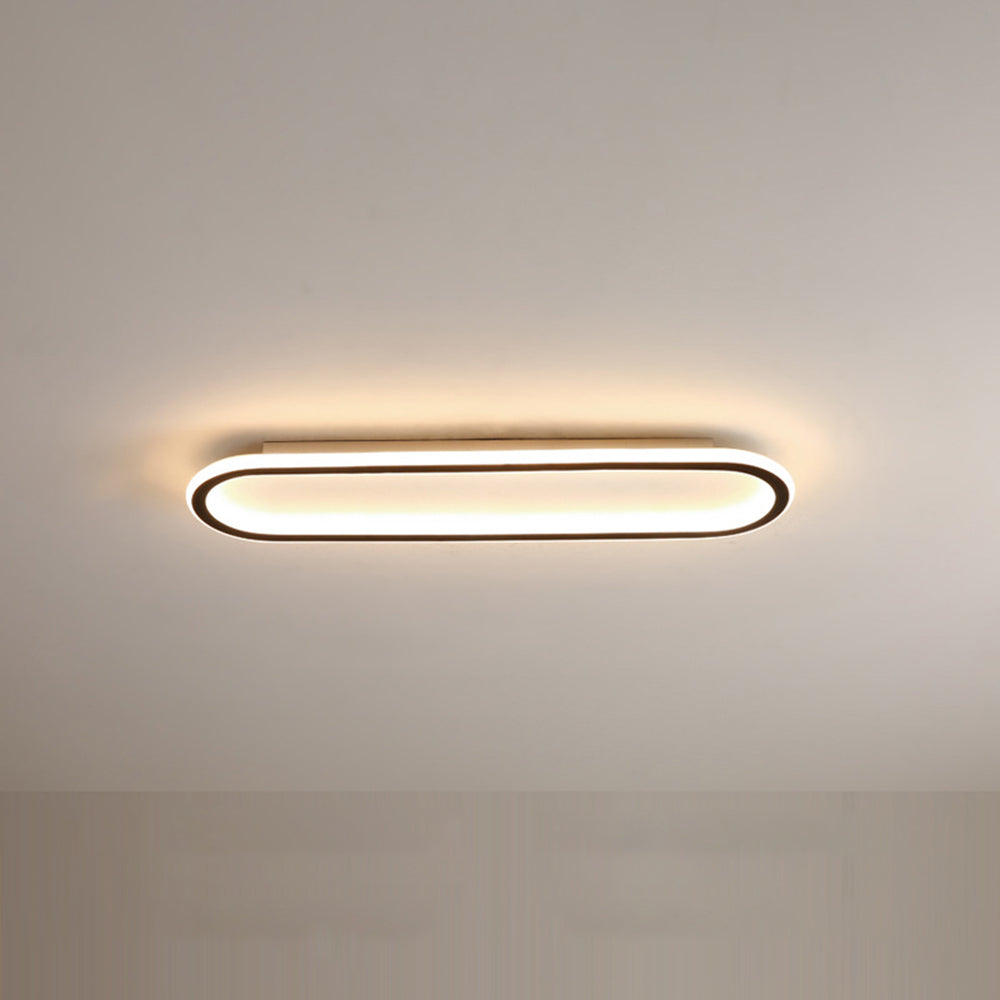 Quinn Minimalistisch Elliptische LED Plafondlamp Metaal/Acryl Zwart/Goud/Roségoud
