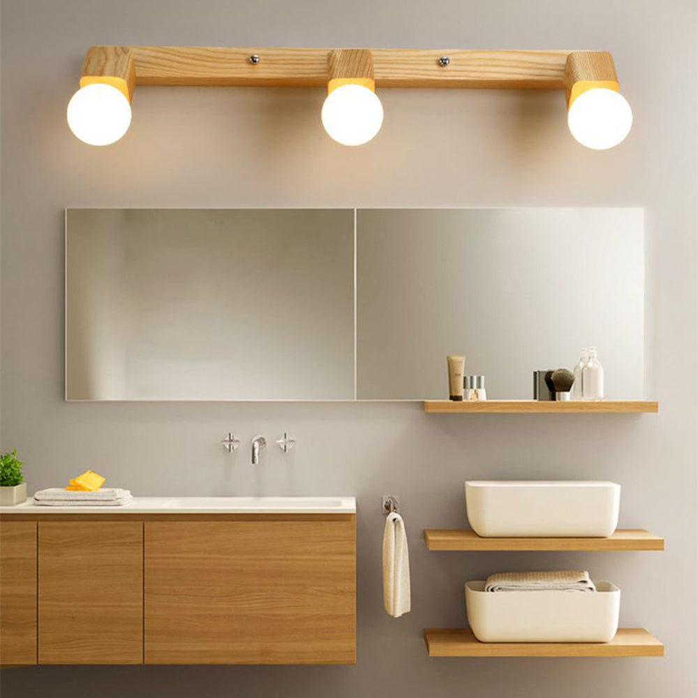 Ozawa Moderne Ronde LED Wandlamp Metaal Hout Badkamer Slaapkamer