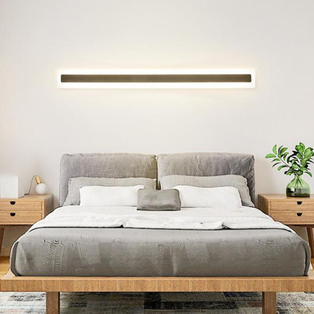 Edge Modern Minimalistische Lineaire Metaal/Acryl Wandlamp Zwart