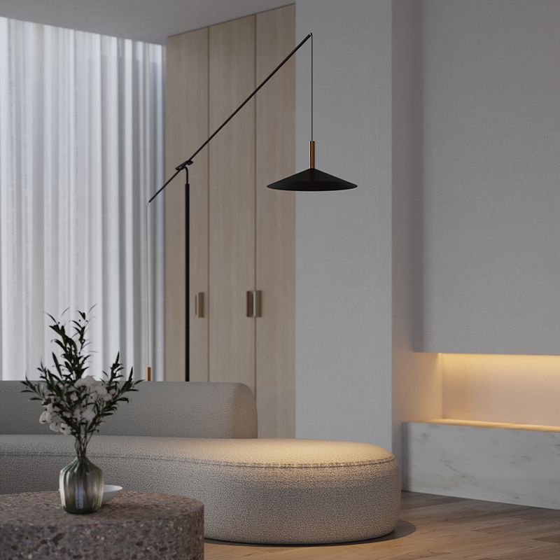 Carins Moderne Design LED Vloerlamp Zwart Metaal Woonkamer