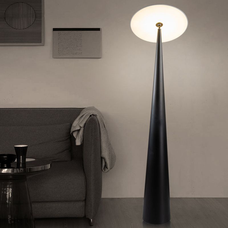 Salgado Moderne Design LED Schotelvormige Vloerlamp Zwart Metalen Eetkamer/Woonkamer