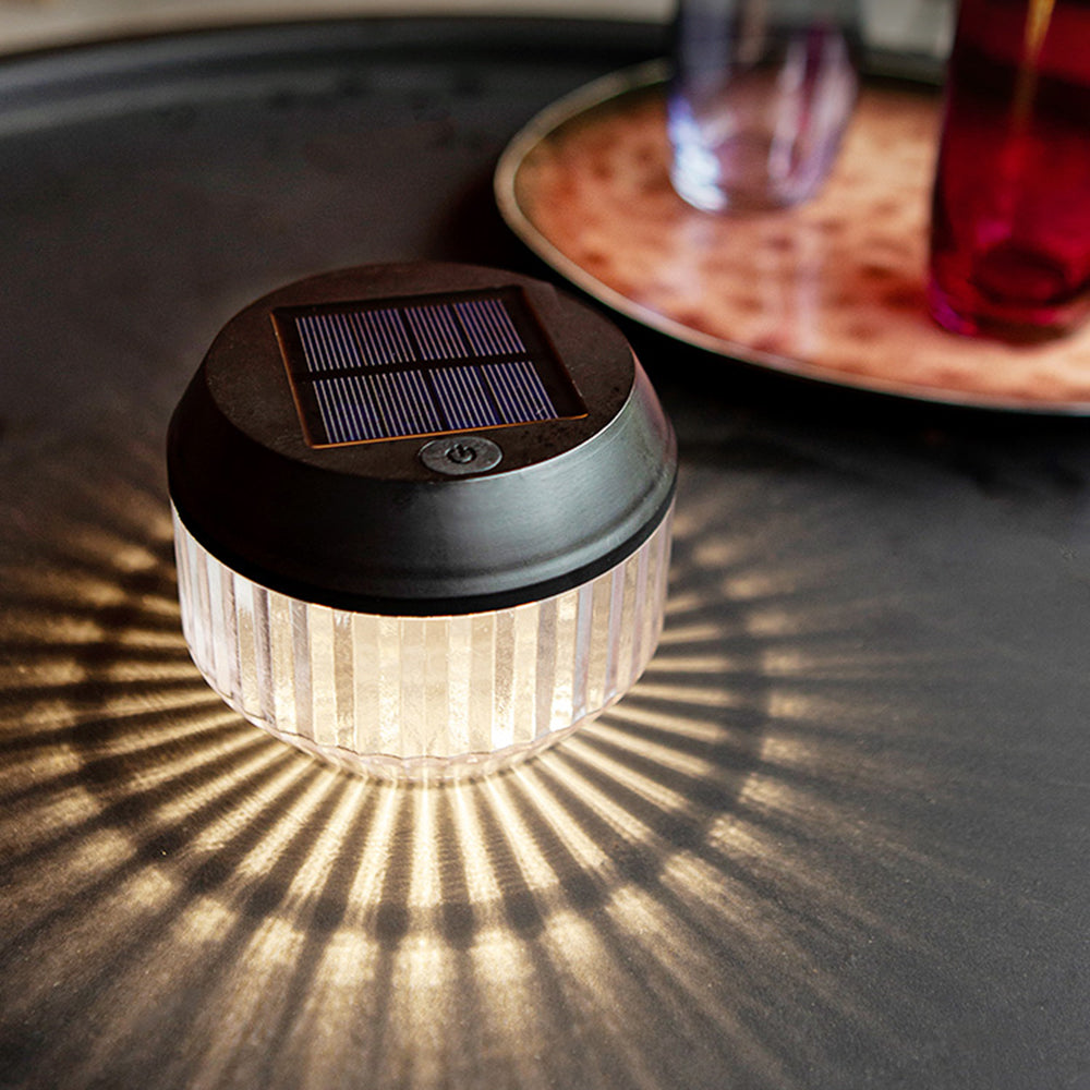 Orr Ronde Smalle LED Tafellamp Solar Goud Woonkamer Buiten