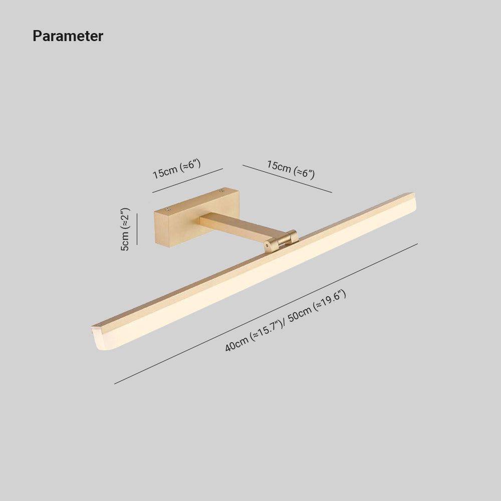 Edge Industriele LED Wandlamp Zwart/Goud/Zilver Bad/Woon/Slaapkamer Metaal&Acryl L40/50CM
