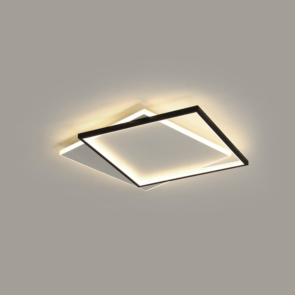 Quinn Moderne Ronde/Vierkant LED Plafondlamp Metaal/Acryl Zwart/Wit Slaap/Woon/Eetkamer