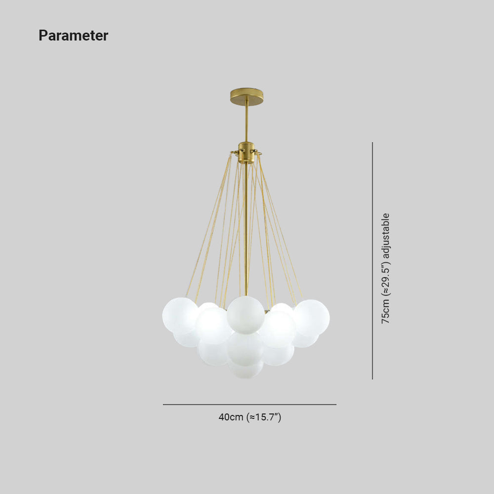 Valentina Design Bol LED Hanglamp Metaal/Glas Zwart/Goud Slaap/Eet/Woonkamer
