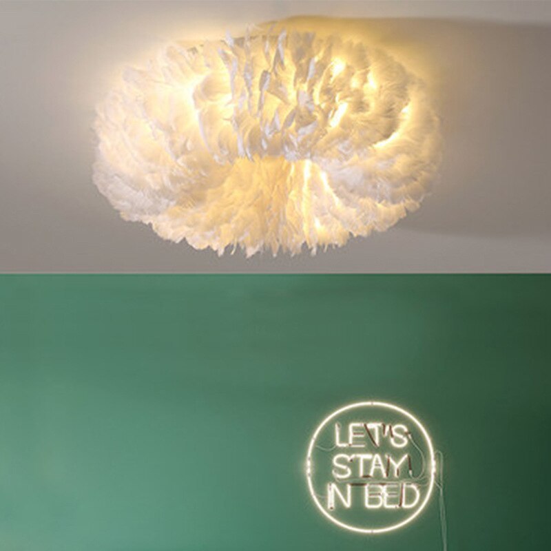 O'Moore Moderne LED Plafondlamp Wit/Geel/Roze Metaal/Vedder Hal/Bar