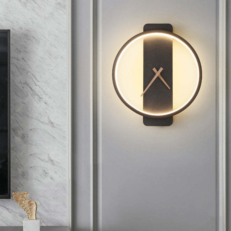 Nordic Ronde Kleine LED Wandlampen Wit Goud Zwart Metaal Kinderamer