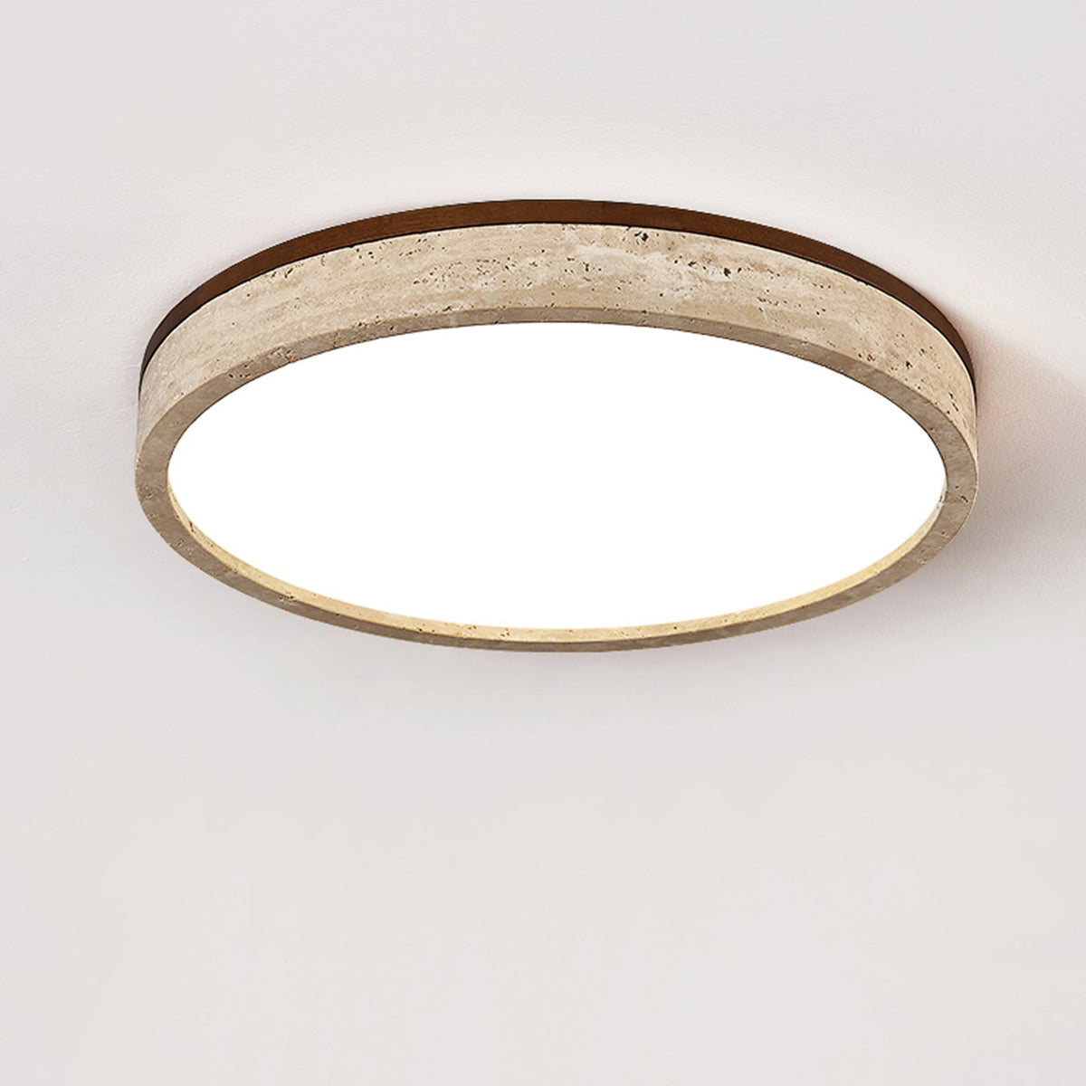 Xoan Glowly travertin Halo Ronde plafondlamp