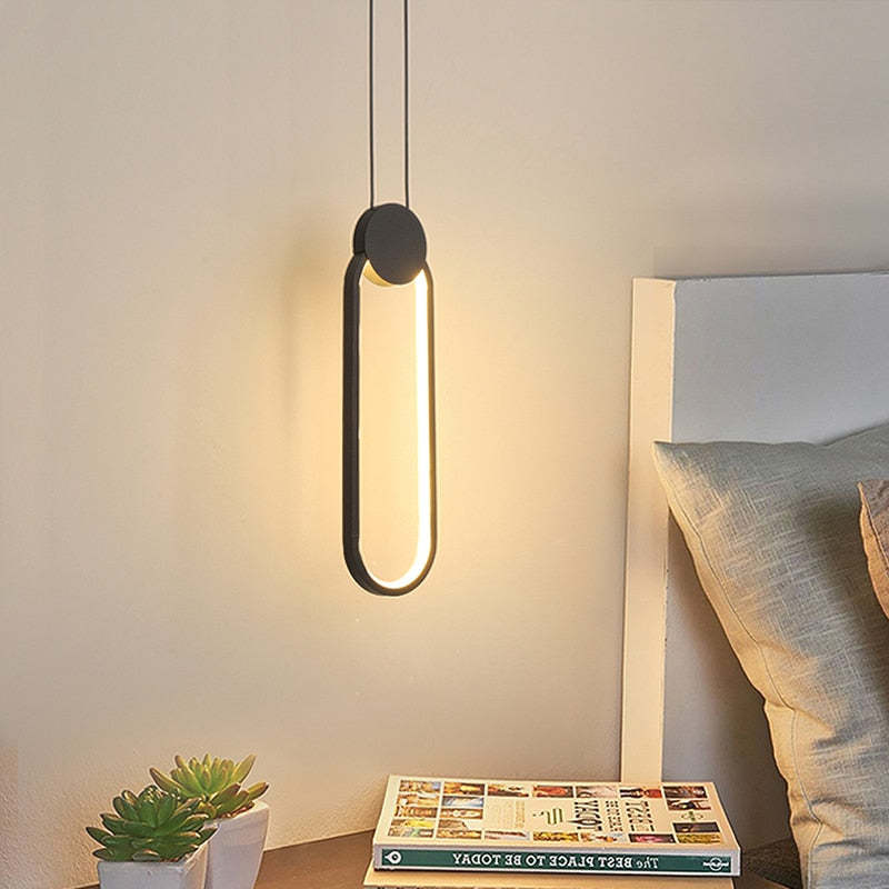 Nyla Moderne Rond LED Hanglampen Metaal/Acryl Zwart/Wit Woonkamer/Slaapkamer